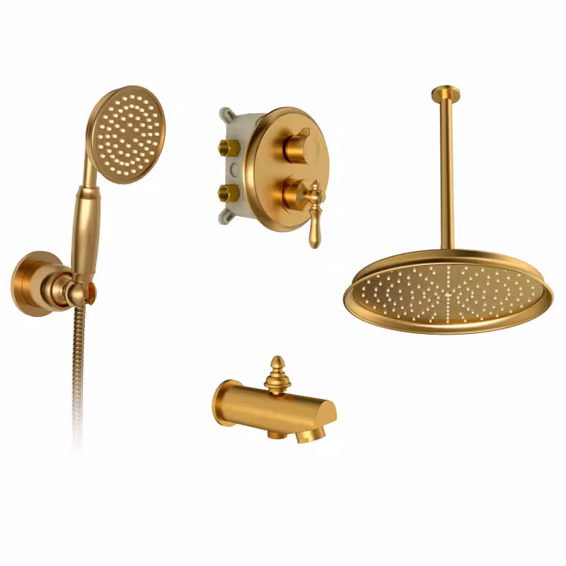 شیر حمام توکار شودر مدل زیگموند تیپ 4 BRASS طلامات