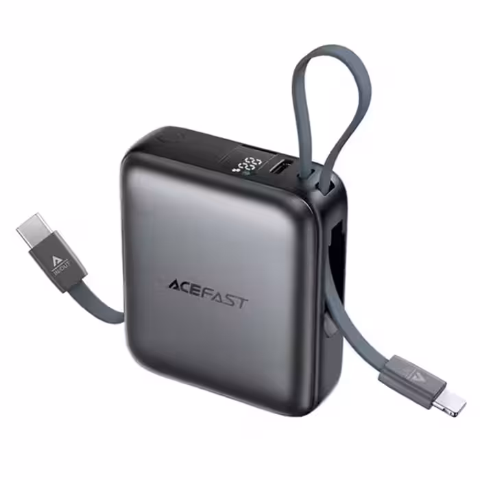 پاوربانک 10000 ایس فست ACEFAST M23 PD22.5W GaN Fast Charger توان 22.5 وات همراه با کابل متصل