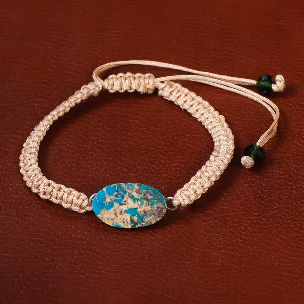 دستبند فیروزه زنانه کد 30512 - جواهری مشاهیر