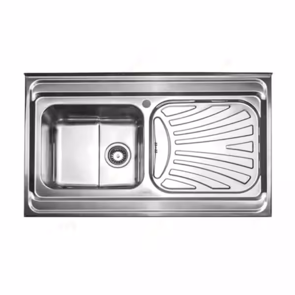 سينک ظرفشویی روکار 711 استیل البرز لگن چپ