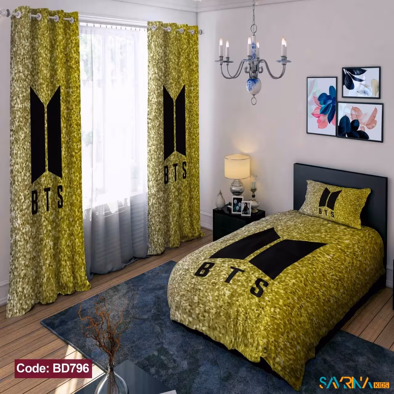 ست اتاق خواب طرح BTS کد BD796