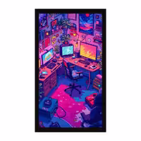 تابلو گیمینگ با ابعاد 35×65 سانتی‌متر و طرح Gaming