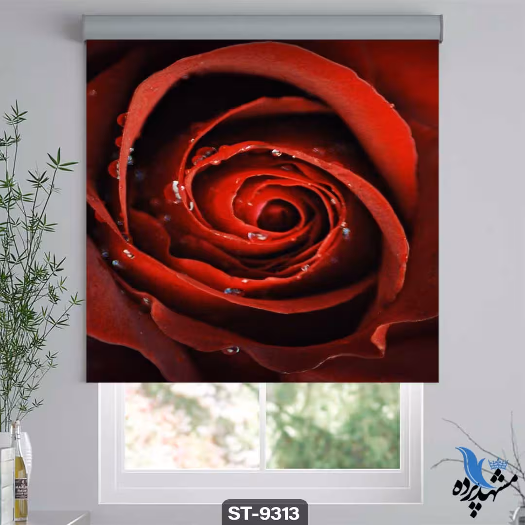پرده شیدرول تصویری طرح فانتزی گل رز کد ST9313