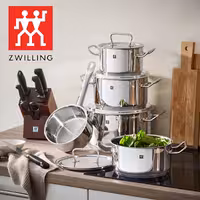 سرویس قابلمه 9 پارچه استیل زولینگ مدل Twin Classic
