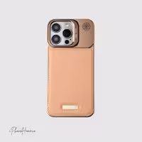 قاب چرمی فلزی اسلیکتو صحرایی مناسب iPhone 15 Pro Max (7856)
