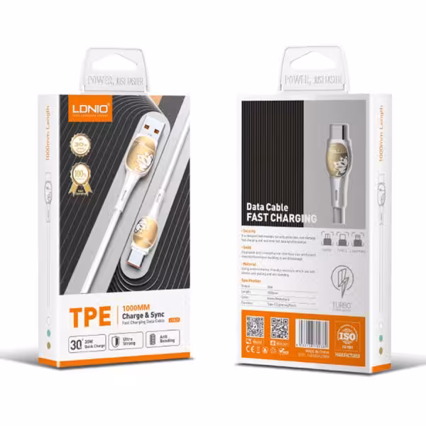 کابل شارژر الدینیو سیم گرد مدل LS831 micro