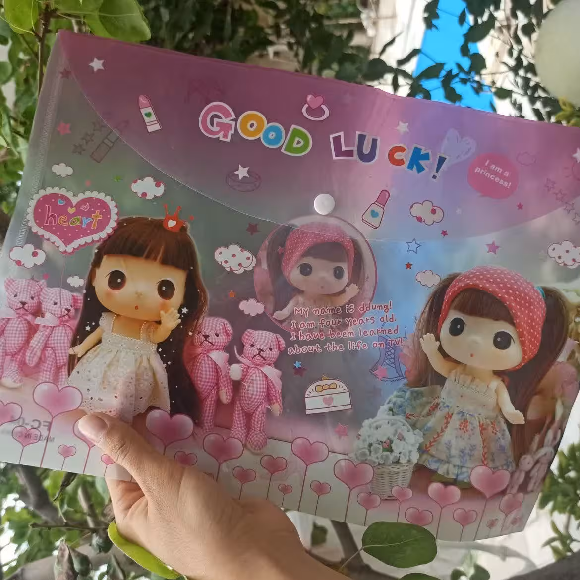 پوشه دکمه دار فانتزی