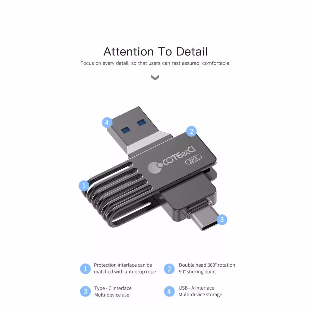 فلش مموری کوتتسی مدل CS8833 ظرفیت 128 گیگابایت