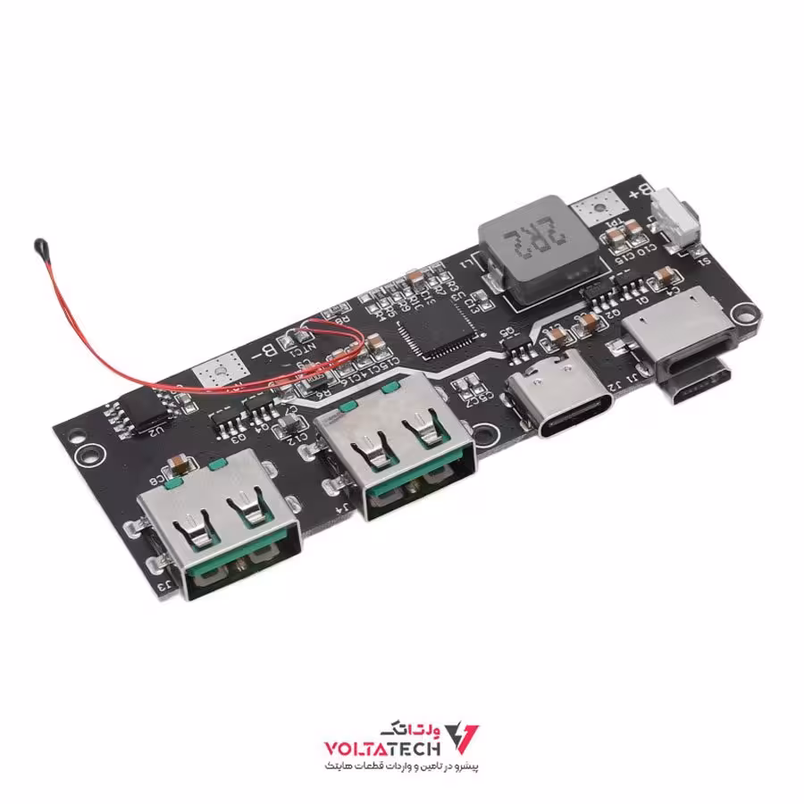 ماژول شارژر پیشرفته Fast Charge دارای پورت Type-C و سنسور دما NTC