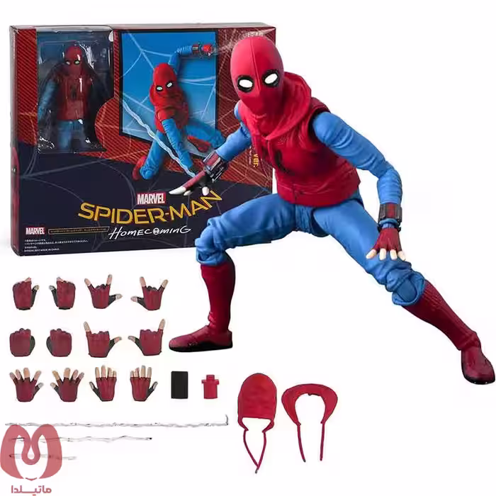 اکشن فیگور اسپایدرمن مدل SPIDERMAN Homecoming برند بندای