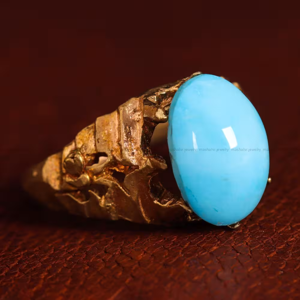 نگین فیروزه شجری کد 11410 - جواهری مشاهیر