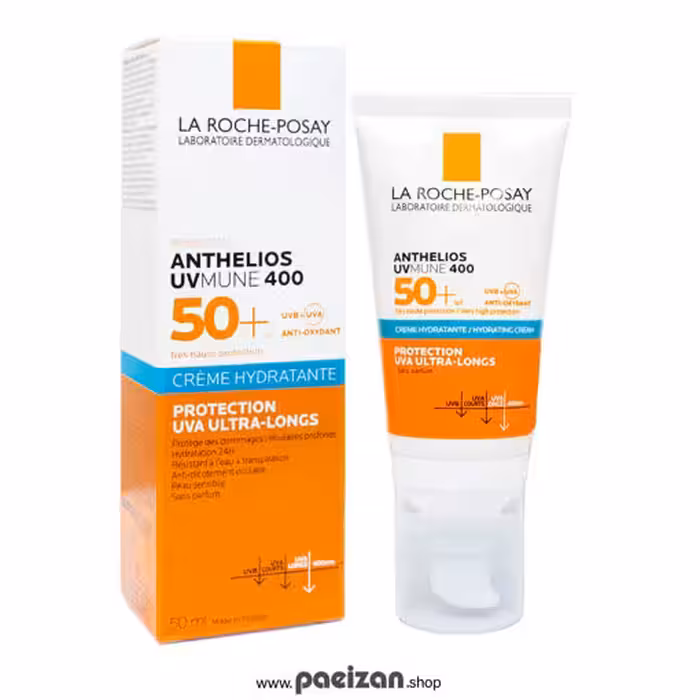 کرم ضد آفتاب و آبرسان بی رنگ پوست نرمال تا خشک لاروش پوزی  SPF50