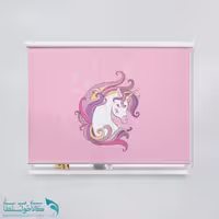 پرده شید اتاق کودک طرح یونیکورن کد A2765