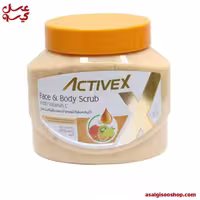 اسکراب صورت و بدن اکتیوکس با ویتامین C حجم 500 میل  | ActiveX Face and Body Scrub with Vitamin C 500ml | کد 2892
