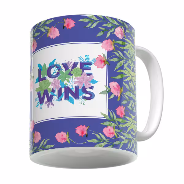 خرید ماگ-لیوان جمله انگیزشی Love Wins