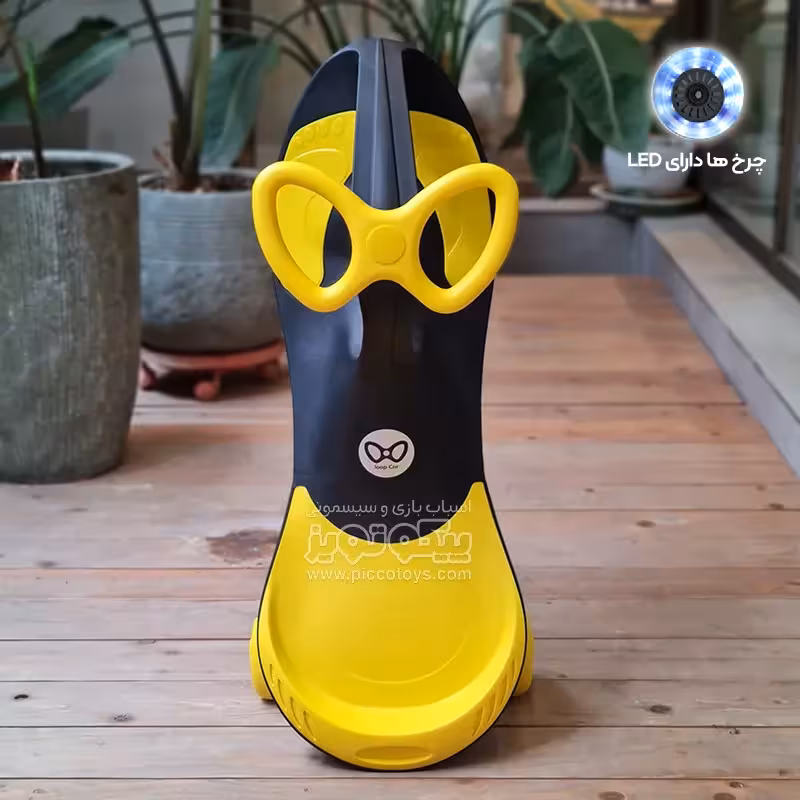 سه چرخه لوپ کار چرخ ژله ای چراغدار مشکی زرد کد PCH1847