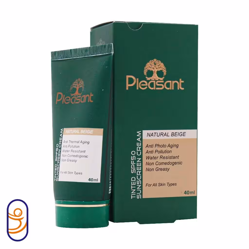 کرم‌ ضدآفتاب رنگی بژ روشن SPF 50 شماره 1 انواع پوست پلزنت
