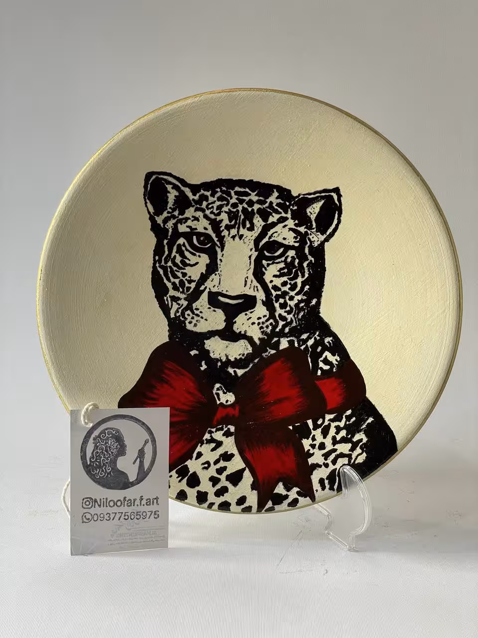 دیوارکوب سفالی نقاشی شده کاردست کد کالا 415