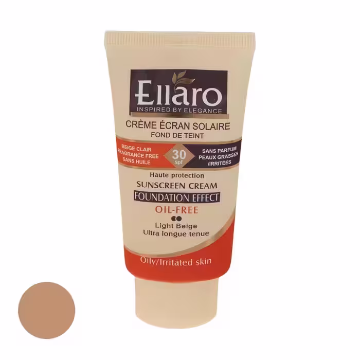 کرم ضد آفتاب رنگی الارو SPF30 سری Foundation Effect مدل Light Beige
