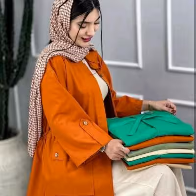 مانتو اسپرت زنانه داکرون مدل مانتو کمرگت1516