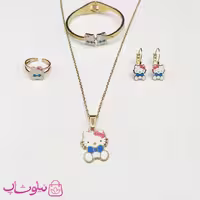 خرید سرویس بدلیجات کودکانه دخترانه مدل هلوکیتی آبی کد 333