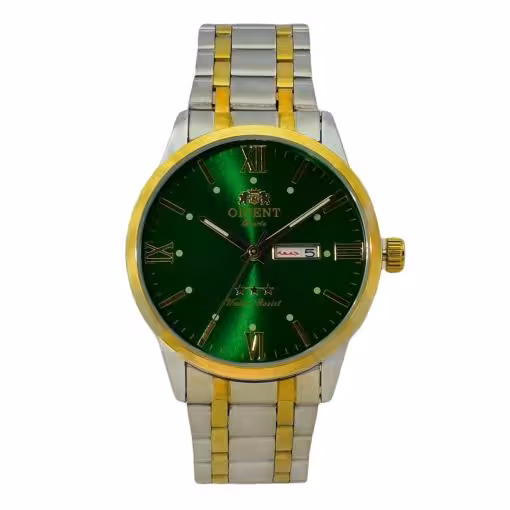 اورینت ORIENT ABOB-R8-60117 دوتقویم روزشمار و (ایام هفته دو زبانه لاتین و فارسی ) دورنگ باصفحه سبز