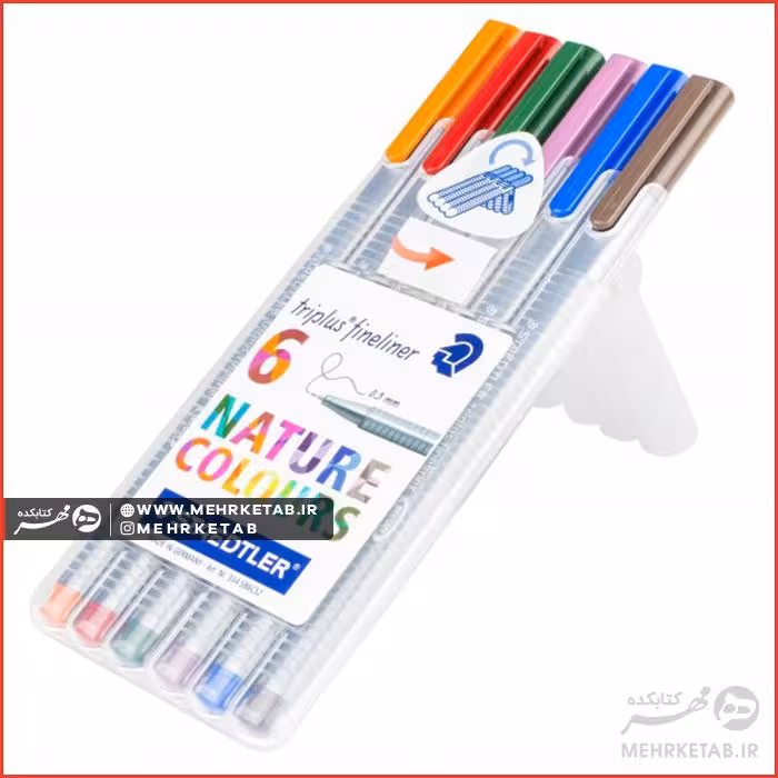 روان نویس نوک نمدی 6 رنگ طبیعی Nature Color