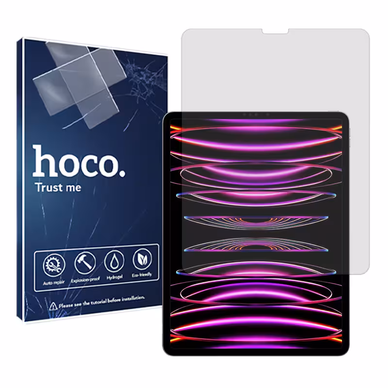 گلس تبلت اپل iPad Pro 12.9 (2022) مدل نانو هیدروژل شفاف برند هوکو کد XL