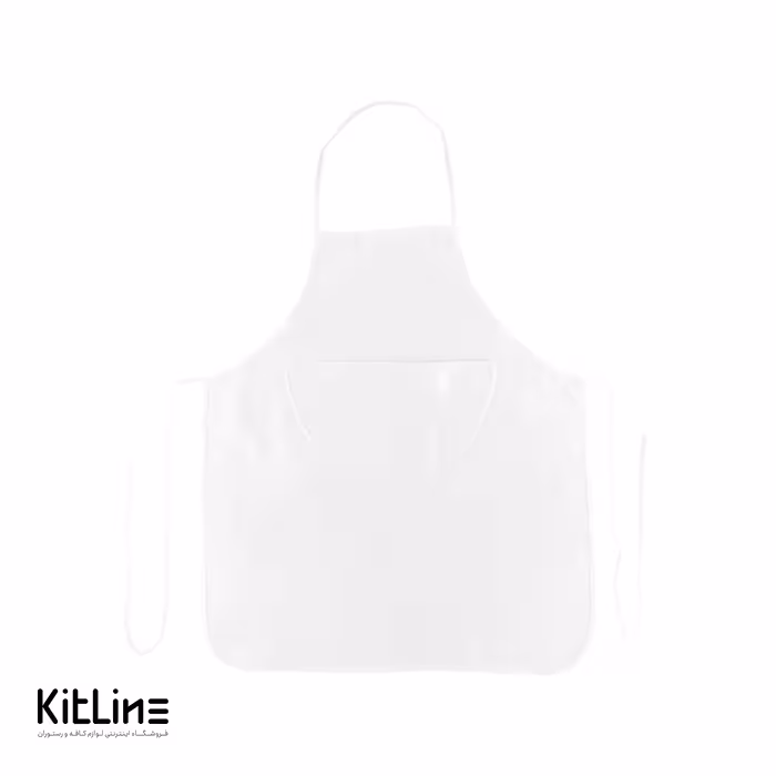 پیشبند گردنی پارچه ای سفید تک فرم