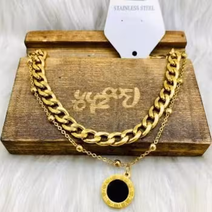 دستبند استیل 2لاین کارتیر اویز بولگاری