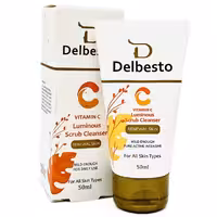 ژل اسکراب روشن کننده ویتامین C دلبستو 150 میلی لیتر | Delbesto Brightening Vitamin C Scrub Gel 150 ml