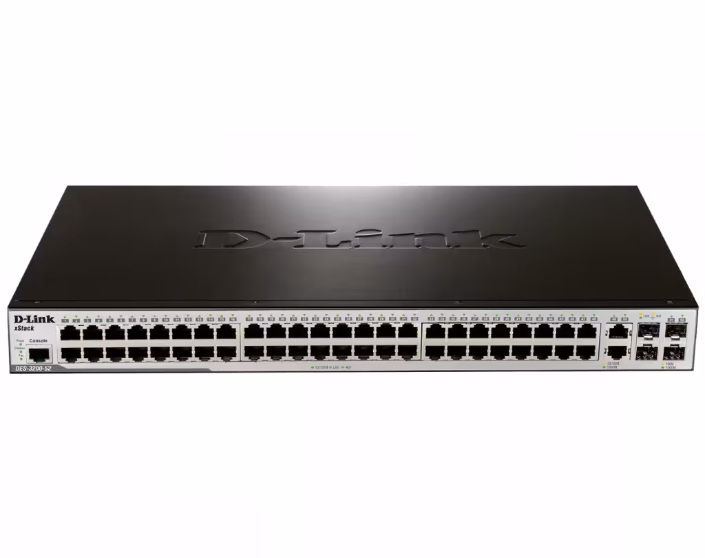 قیمت و خرید سوییچ مدیریتی 50 پورت   2 پورت SFP دی لینک مدل DES-3200-52 | نت ران