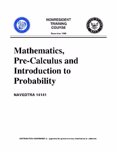 خرید و دانلود نسخه کامل کتاب Mathematics, Pre-calculus and introduction to probability