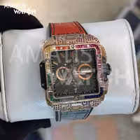 ساعت مچی مردانه هابلوت Hublot Square Bang Unico Diamonds Rainbow 4198H