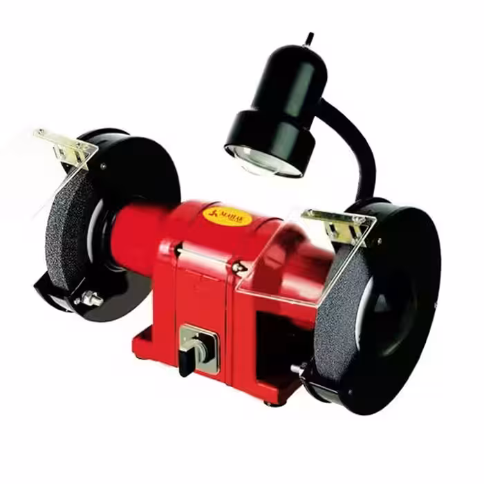 ماشین سنگ سنباده 200 میلیمتر 800 وات 3000دور چراغ دار سه فاز محک مدل GD 200-3 HL