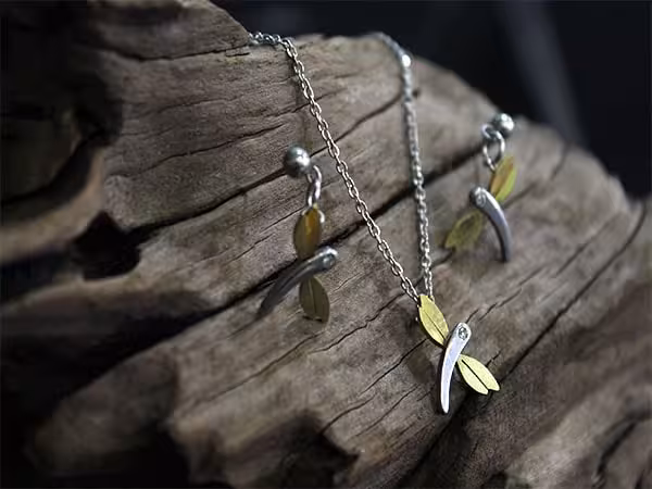 نیم ست استیل سنجاقک کد N8001