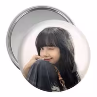 آینه جیبی خندالو مدل لیسا بلک پینک Black Pink کد 14296