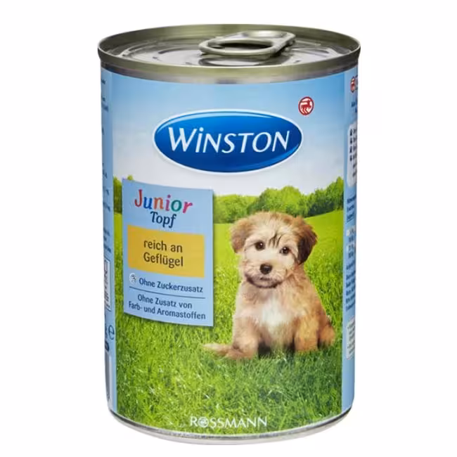 کنسرو توله سگ طعم مرغ برند winston وینستون 400 گرمی