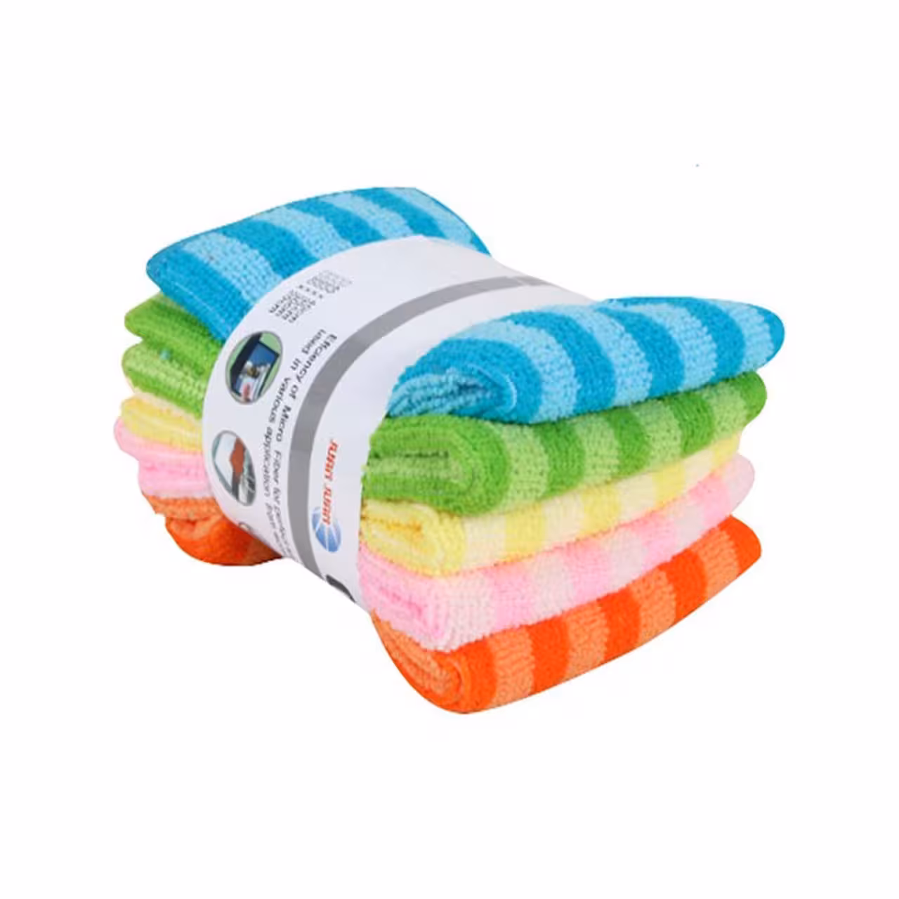 دستمال میکرو فایبر راه راه 5 عددی