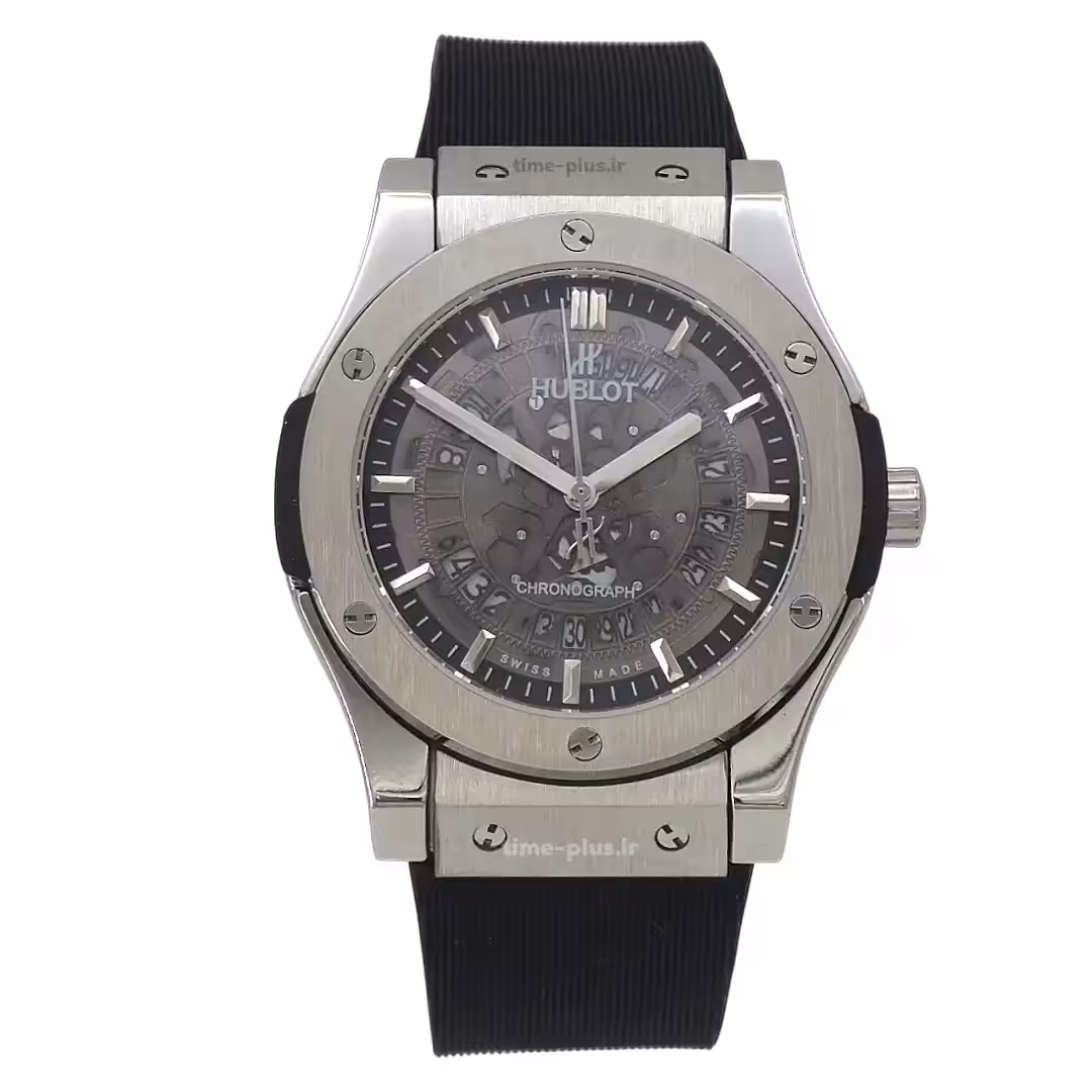 ساعت مچی مردانه هوبلو اسکلتون نقره ای