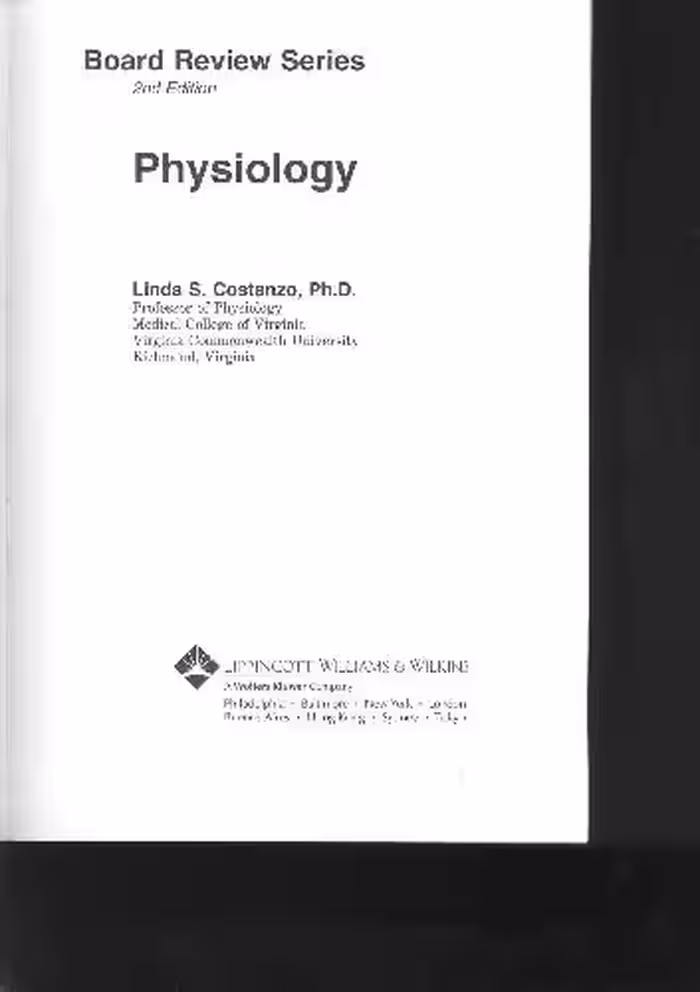 خرید و دانلود نسخه کامل کتاب Physiology: Board Review Series