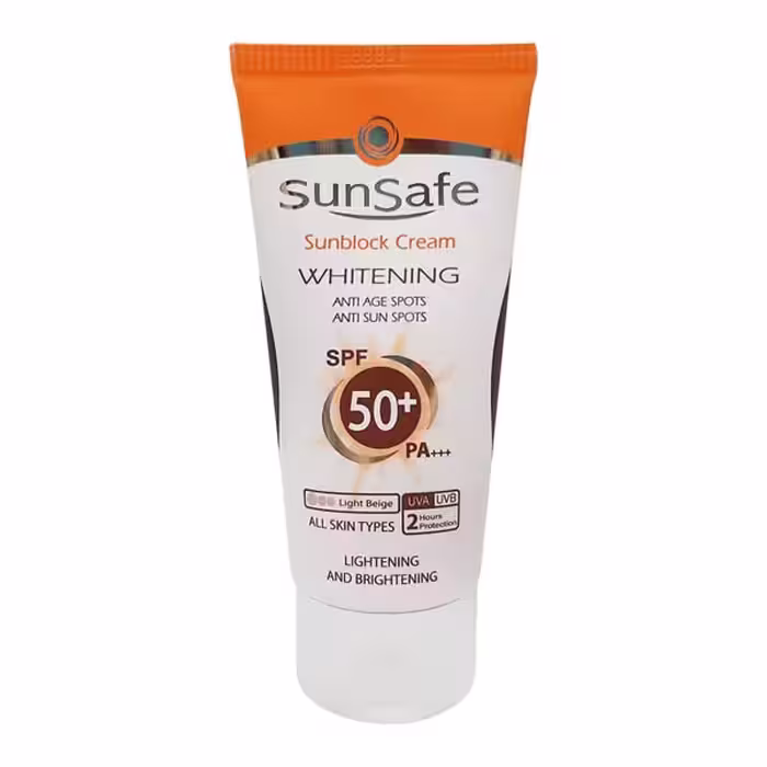 کرم ضدآفتاب SPF50  روشن کننده سان سیف 50گرم