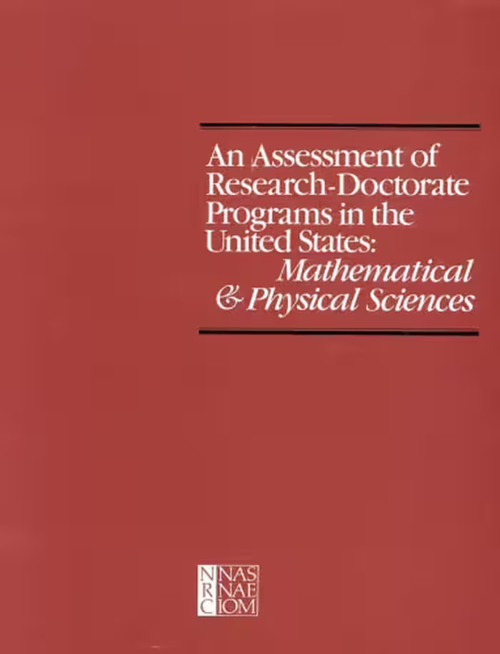 خرید و دانلود نسخه کامل کتاب An Assessment of Research-Doctorate Programs in the United States: Mathematical and Physical Sciences