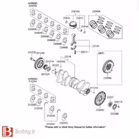 پیستون موتور هیوندای جنسیس کوپه 2008-2010