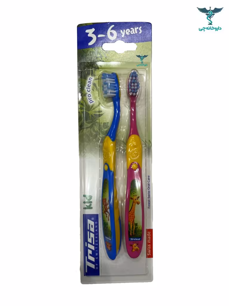 مسواک کودک کید 3-6 سال با برس نرم 2 عددی تریزا