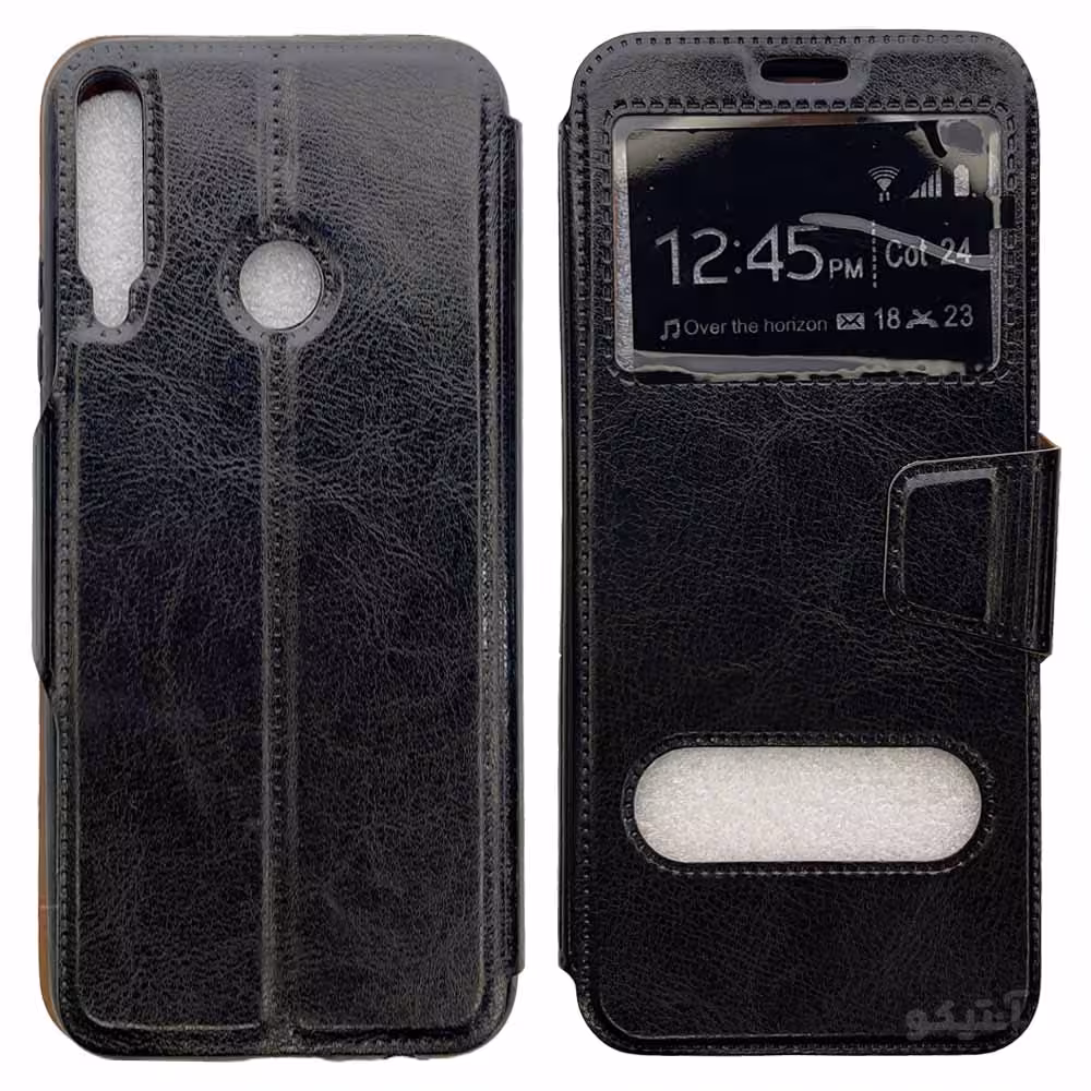 کیف کلاسوری چرمی مگنتی مناسب برای Huawei Y7p-مشکی