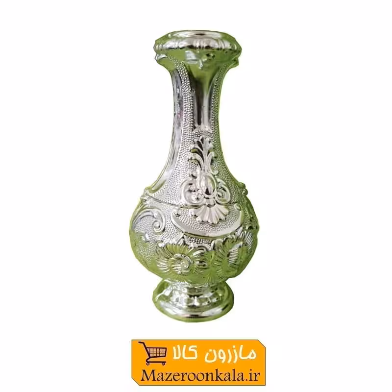 گلدان پلاستیکی نقره ای ارتفاع 15 سانت HGD-006