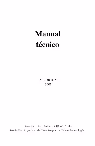 خرید و دانلود نسخه کامل کتاب Hemoterapia. Manual Técnico