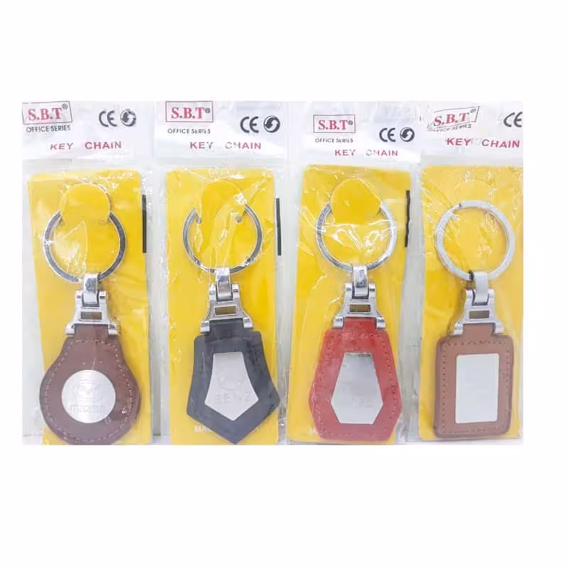 سر کلیدی چرم آرم خودرو پلاک دار جینی 12 عددی OHSK-003