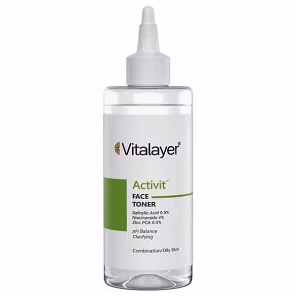 تونر صورت ویتالیر مدل ACTIVIT مناسب پوست چرب و مختلط حجم 200 ML